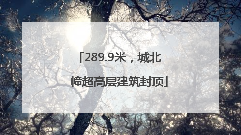 289.9米，城北一幢超高层建筑封顶