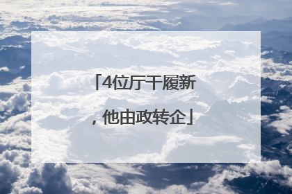 4位厅干履新，他由政转企