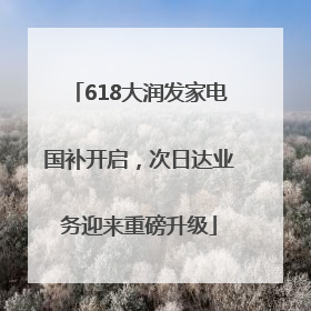 618大润发家电国补开启，次日达业务迎来重磅升级