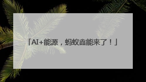 AI+能源，蚂蚁鑫能来了！