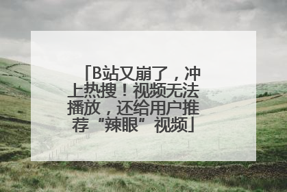 B站又崩了，冲上热搜！视频无法播放，还给用户推荐“辣眼”视频