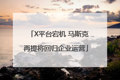 X平台宕机 马斯克再提将回归企业运营
